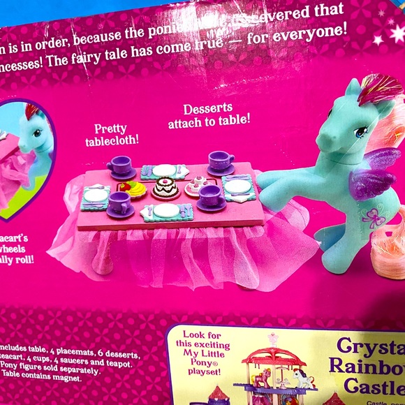 MY LITTLE PONY G3 NWT VTG 2005 CRYSTAL PRINCESS CRYSTAL RAINBOW DINING ROOM RARE - Picture 14 of 14